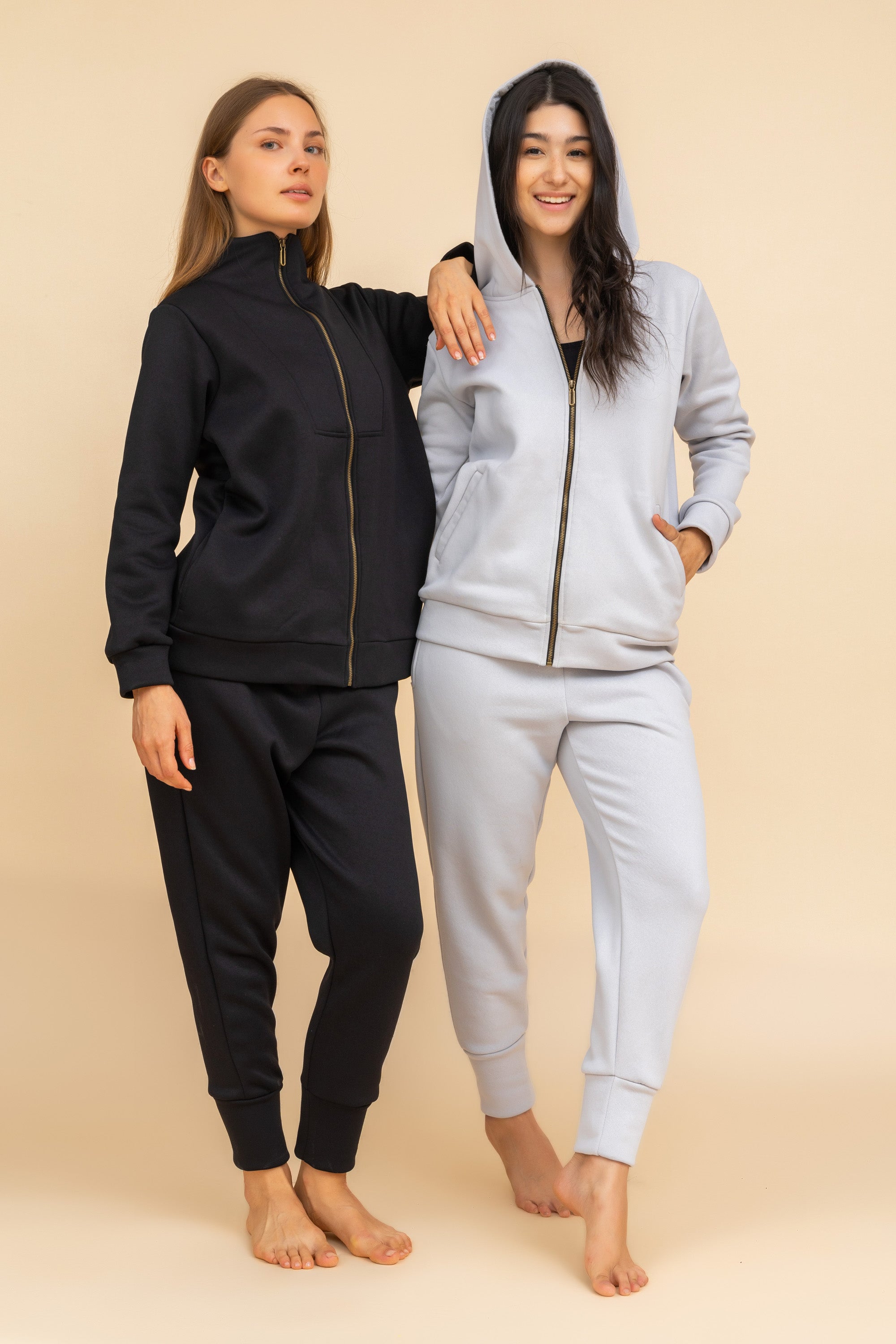 Plain Training Suit with Hoodie