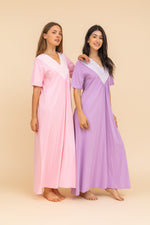 Load image into Gallery viewer, Pretty Nightdress with lace Neckline
